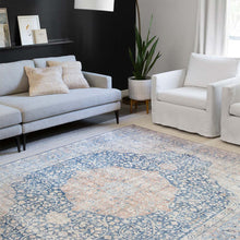 Cargar imagen en el visor de la galería, Layla Collection LAY-07 Blue / Tangerine