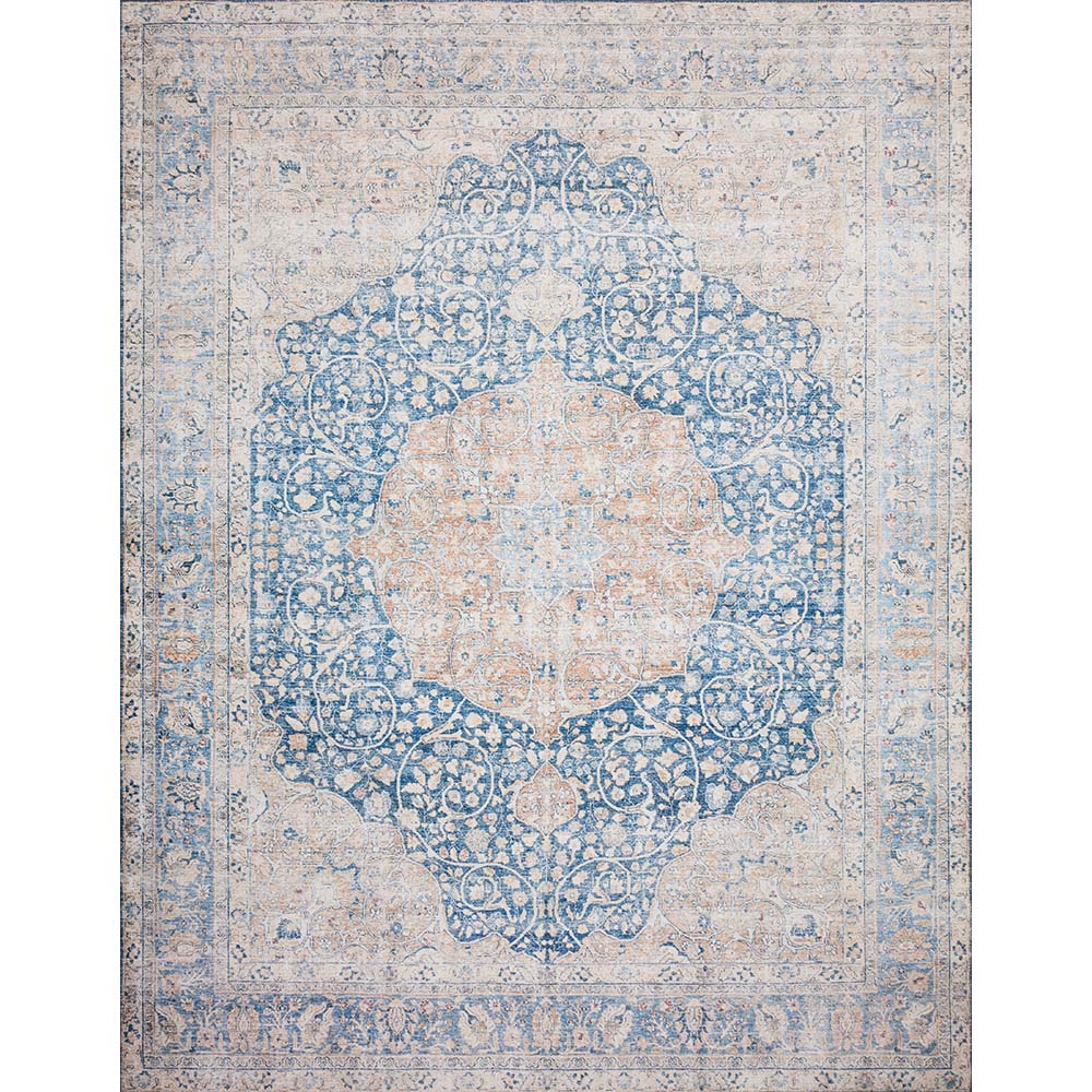 Layla Collection LAY-07 Blue / Tangerine